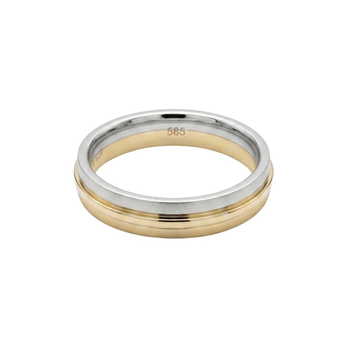 2.70 grams White and yellow gold ring