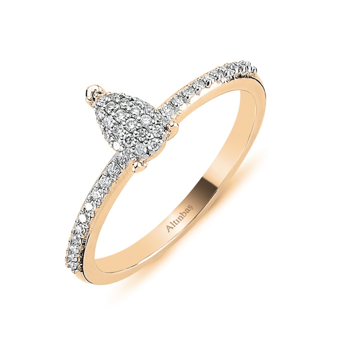 0.17 ct Rose gold ring with diamonds