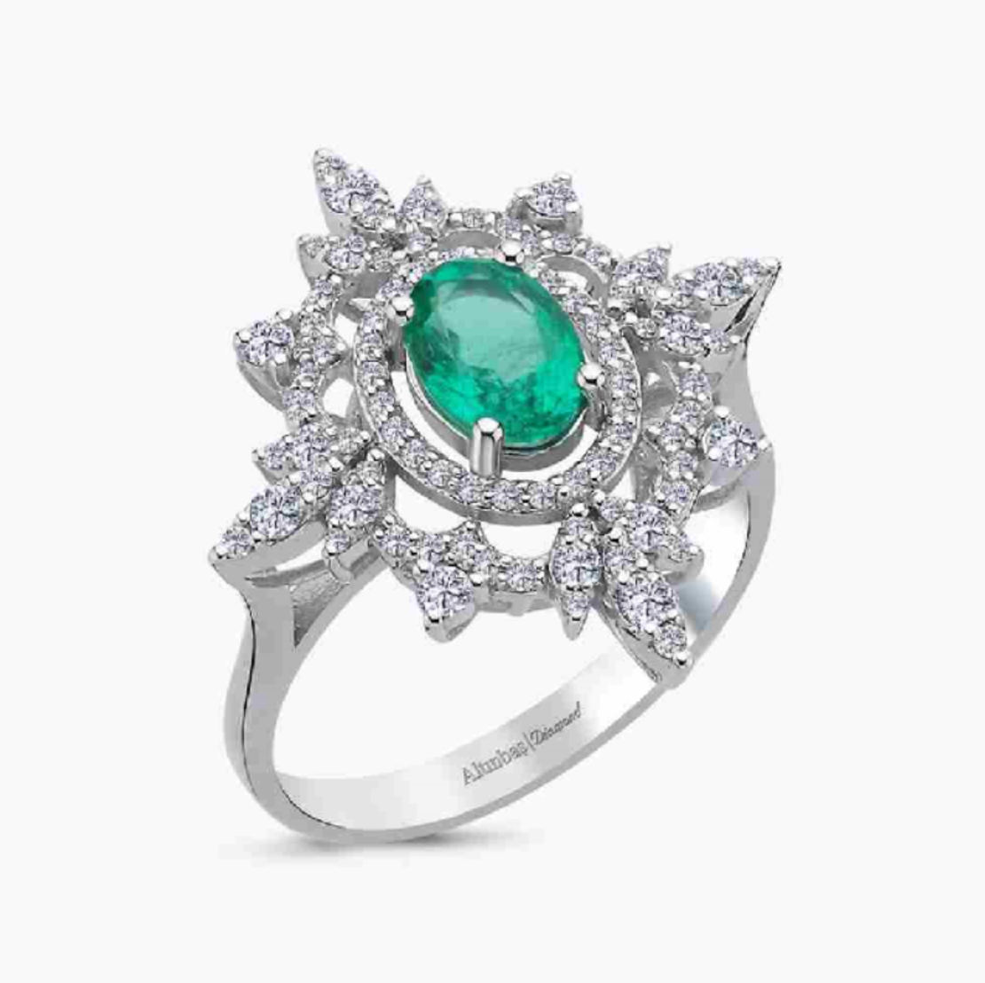 Кольцо с изумрудом и бриллиантами, 1,30 карата.