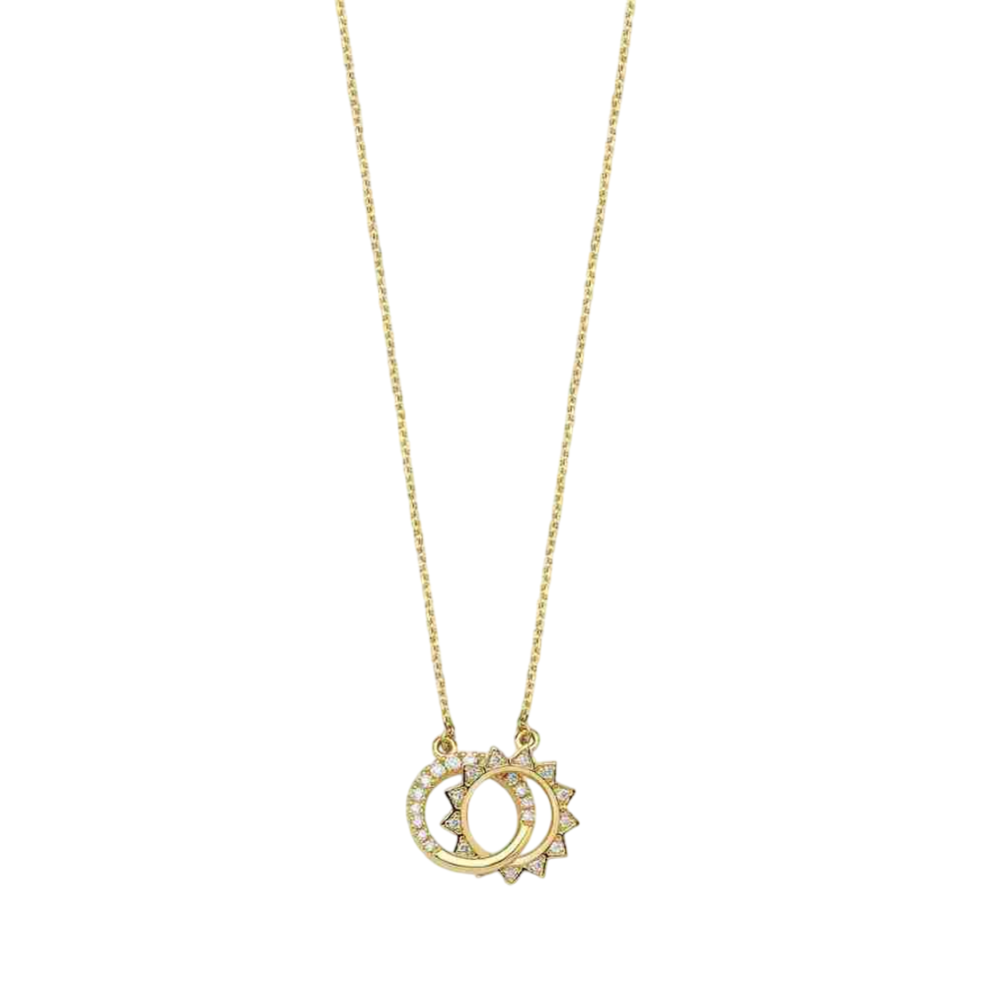 0.14 ct Diamond necklace in yellow gold