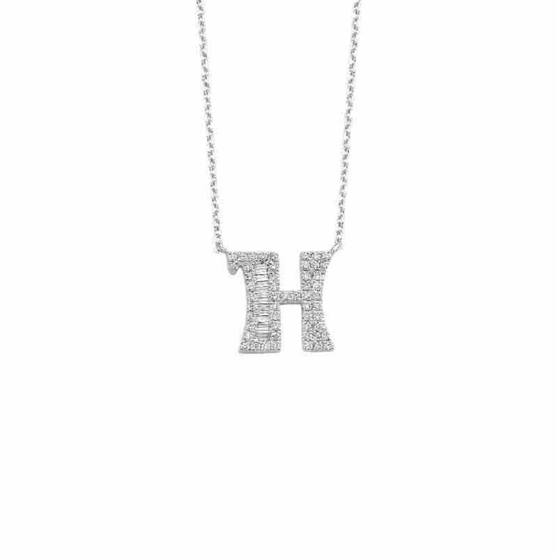 0.30 k Letter necklace with diamonds