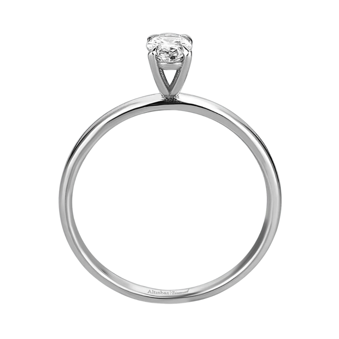 0.40 ct Diamond ring oval cut