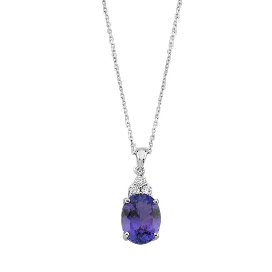 4.88 ct Tanzanite and diamonds necklace