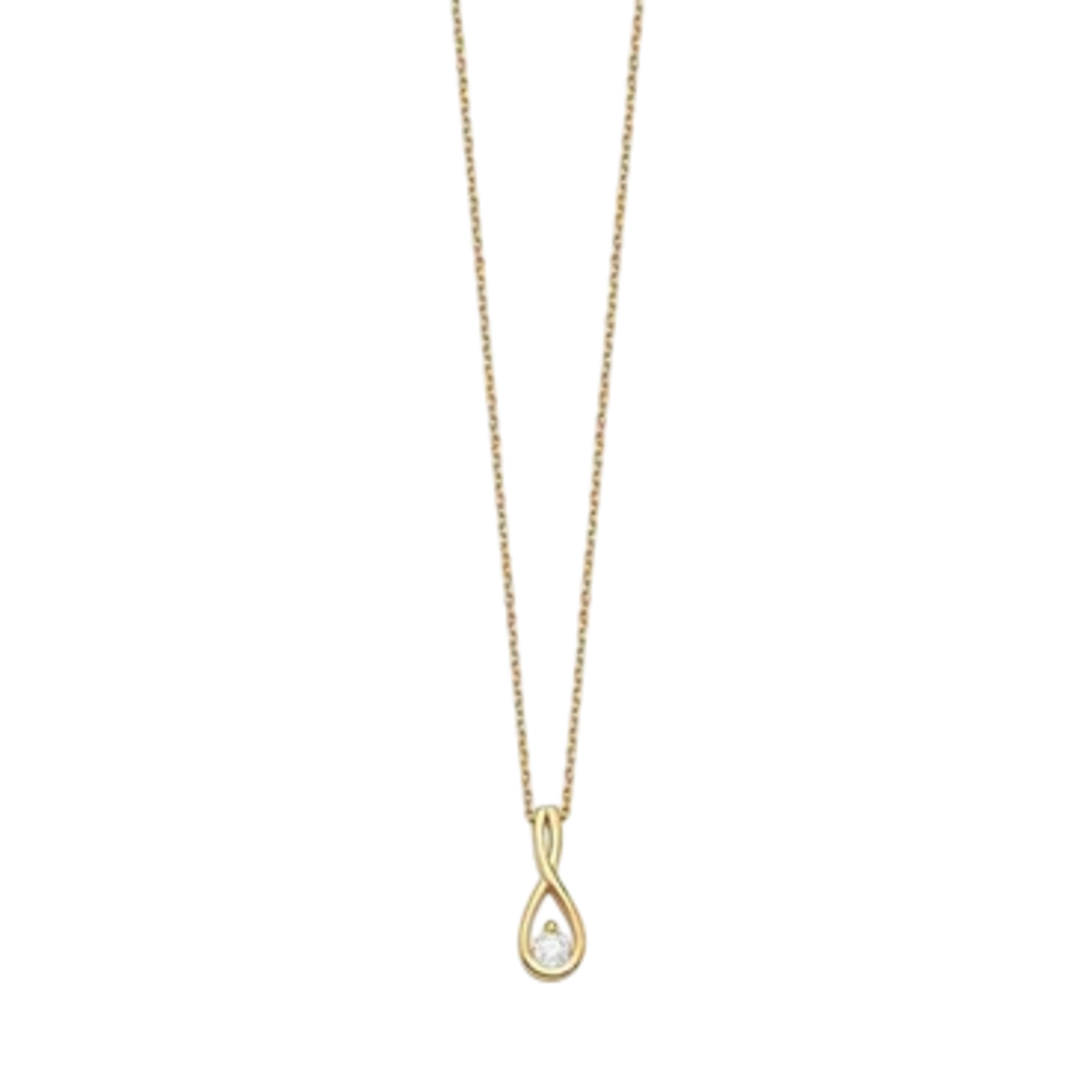0.09 ct Rose gold diamond necklace
