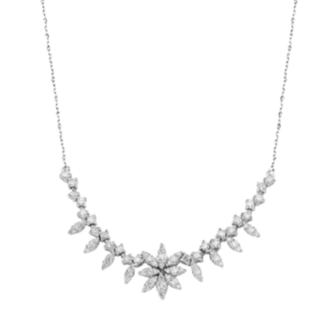 1.11 ct Diamond necklace white gold
