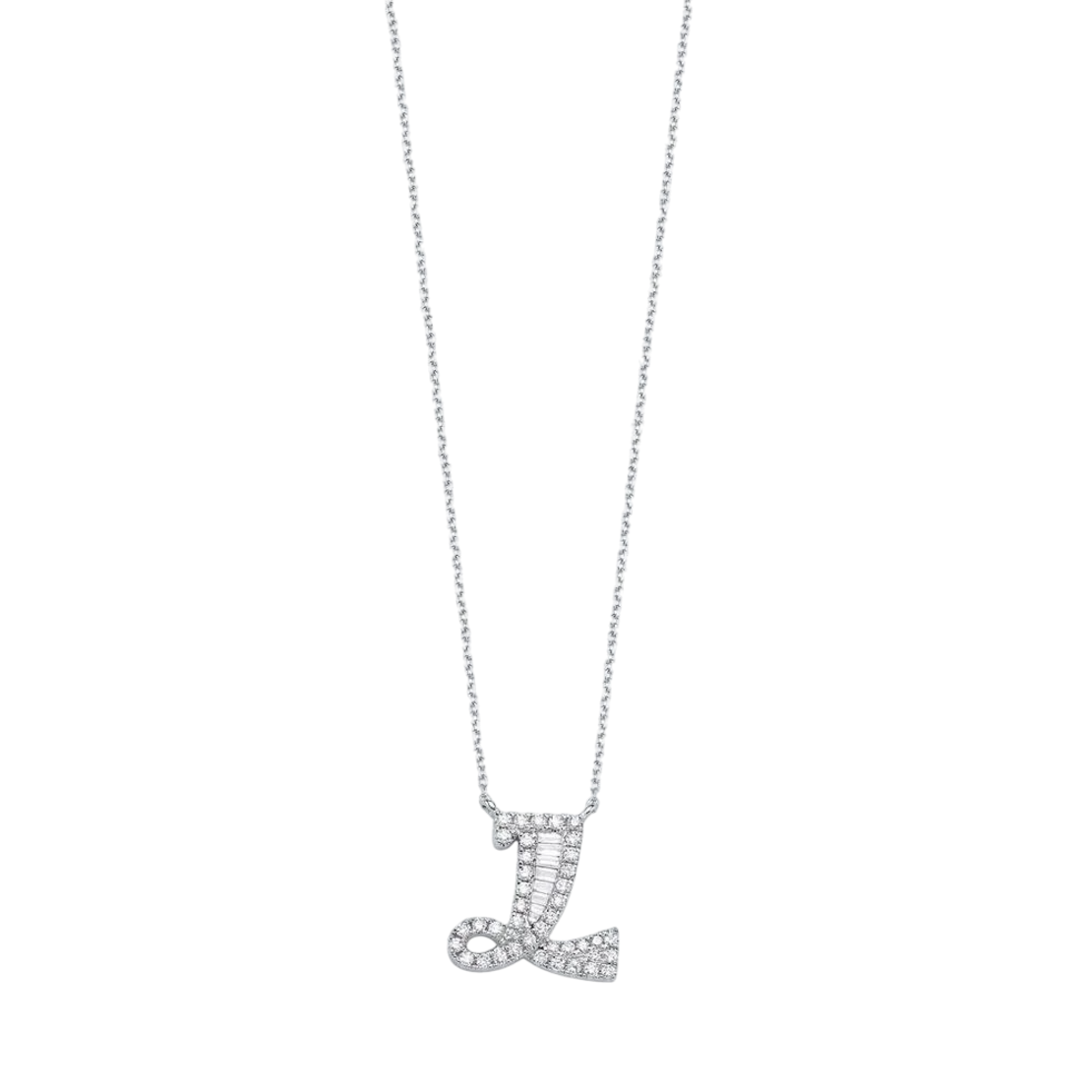0.23 ct Diamond Letter Necklace