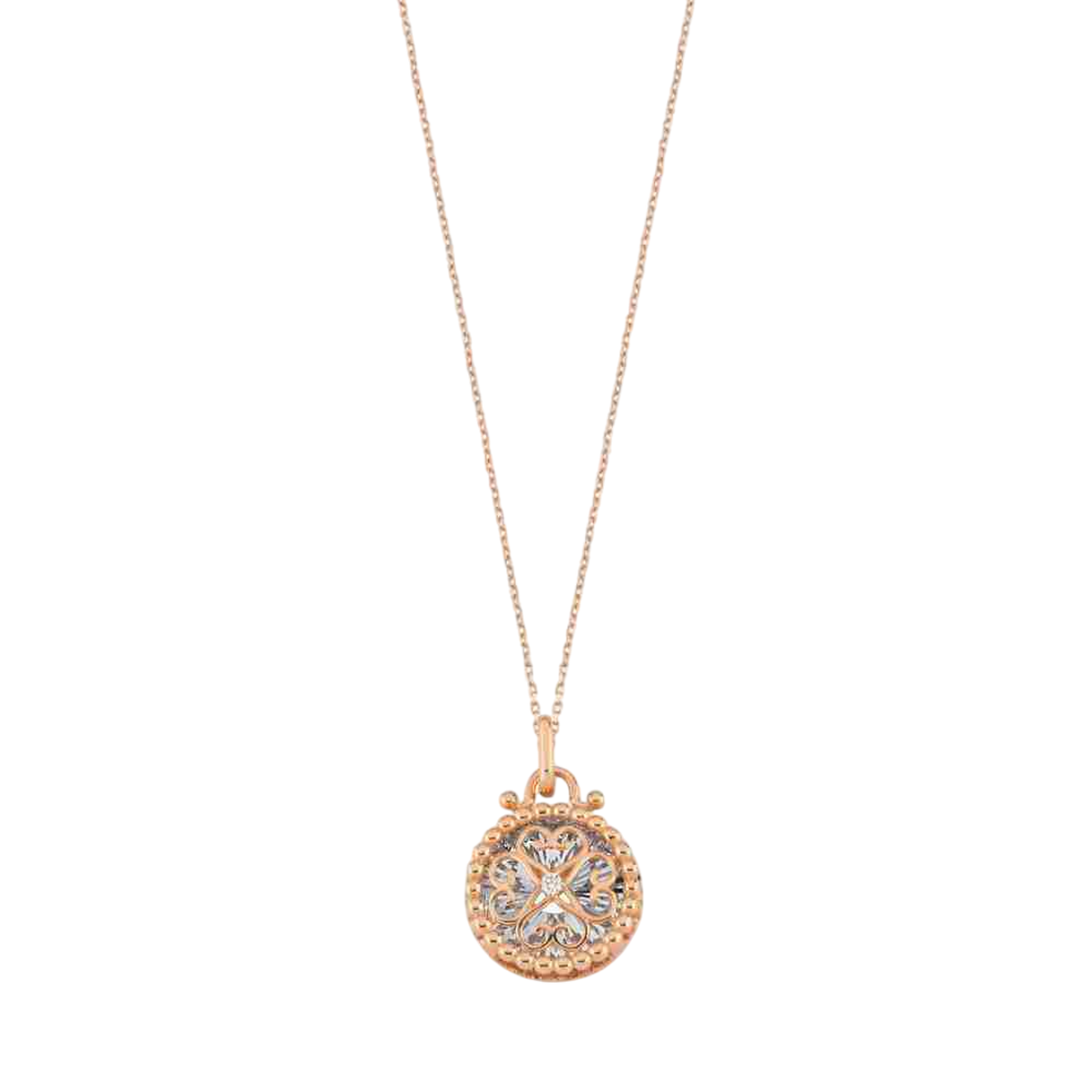 0.02 ct Diamond Necklace in Rose Gold