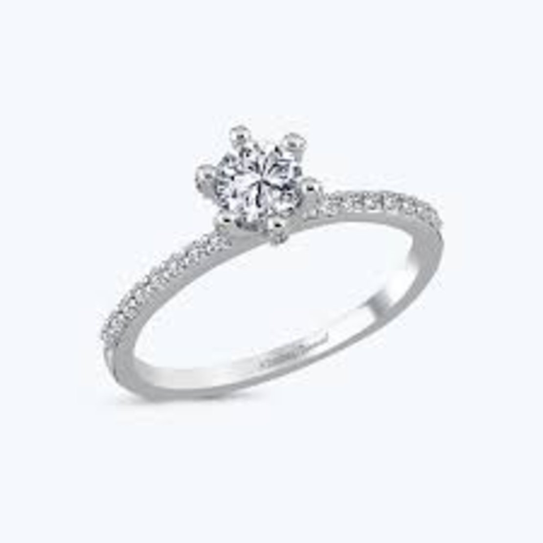 0.43 ct White gold ring with diamonds