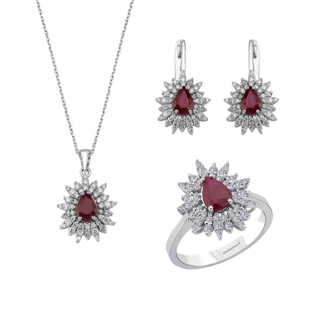 4.30 ct Set with rubies and diamonds