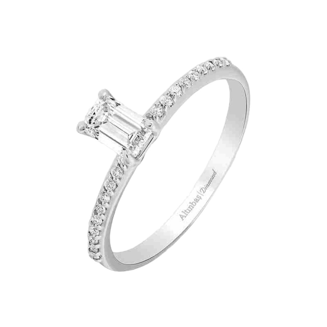0.63 ct Ring with baguette diamonds