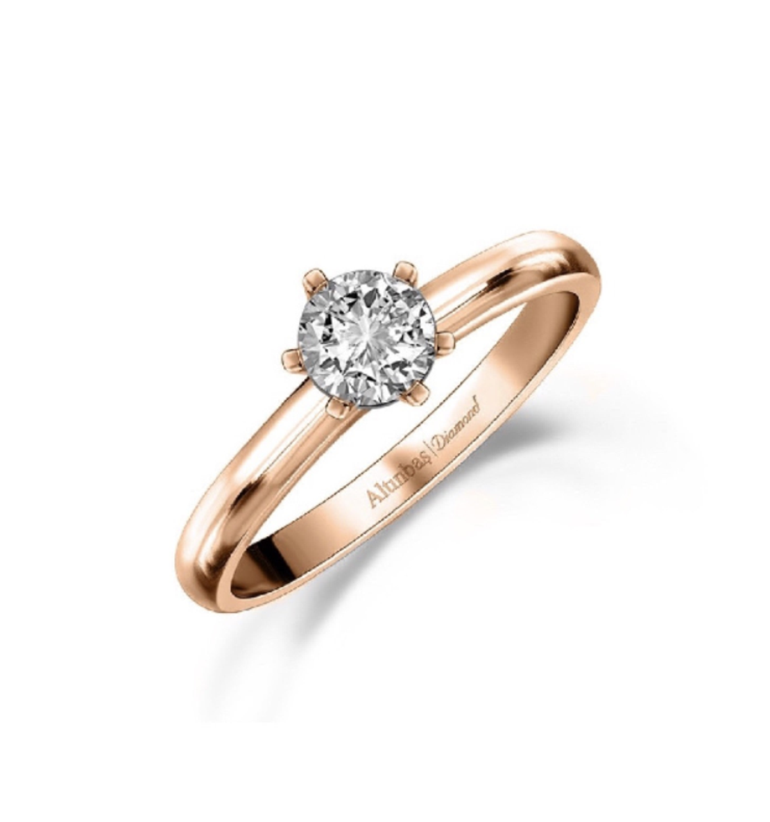 0.24 ct Diamond ring in rose gold
