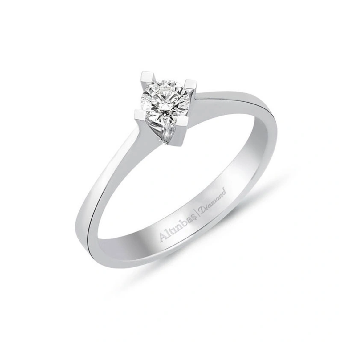 0.47 ct White gold diamond ring