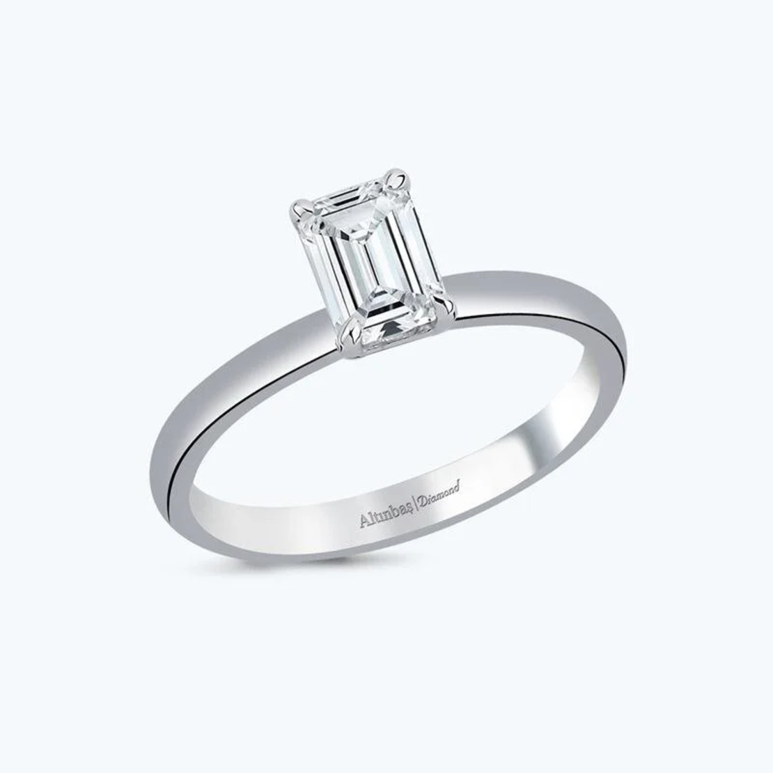 0.52 ct White gold diamond ring