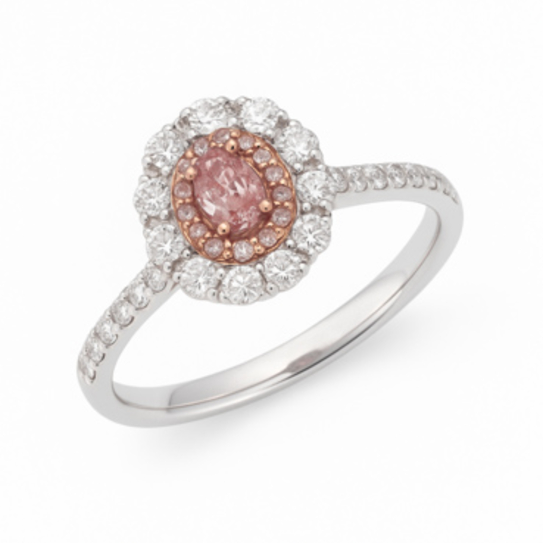 0.53 к Кольцо с розовым бриллиантом
