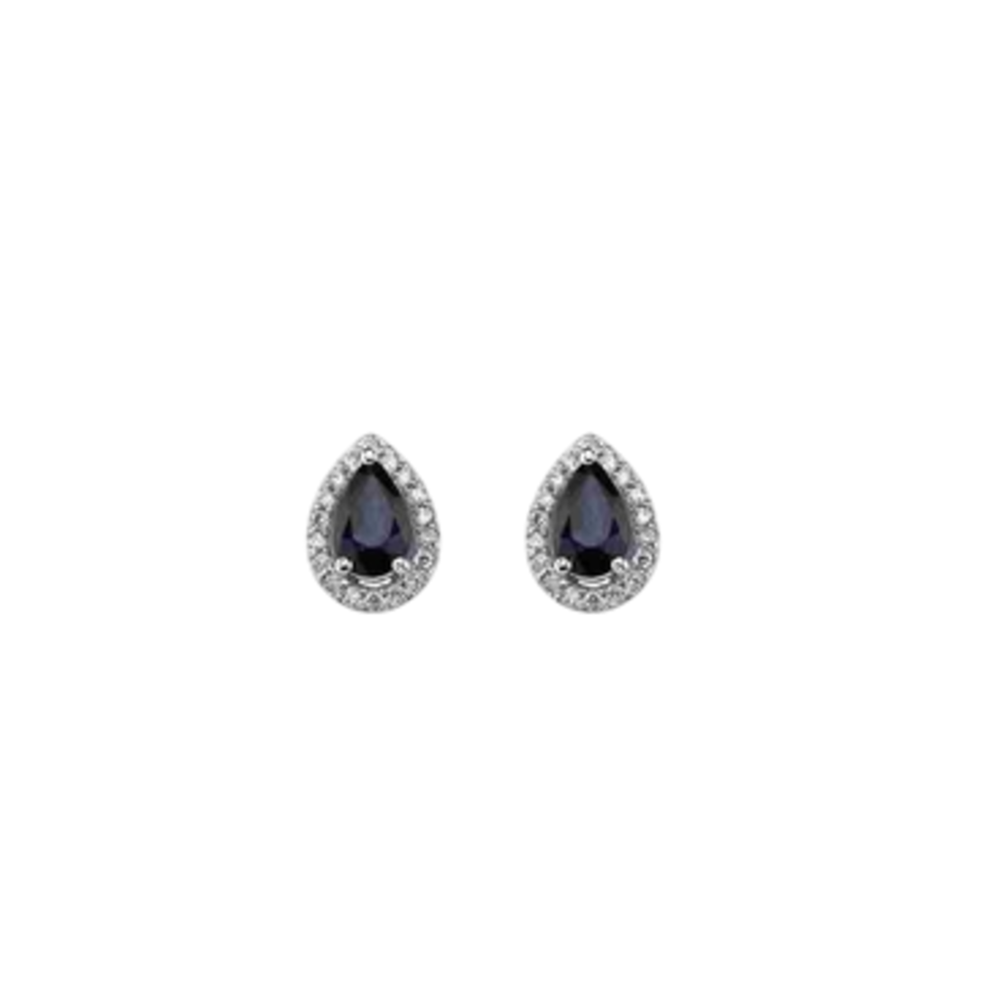 1.18 ct Earrings with sapphires and diamonds