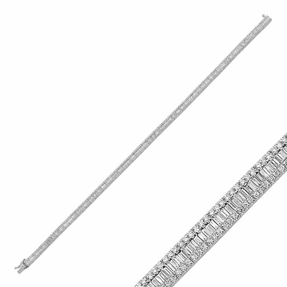 2.90 ct Diamond baguette bracelet