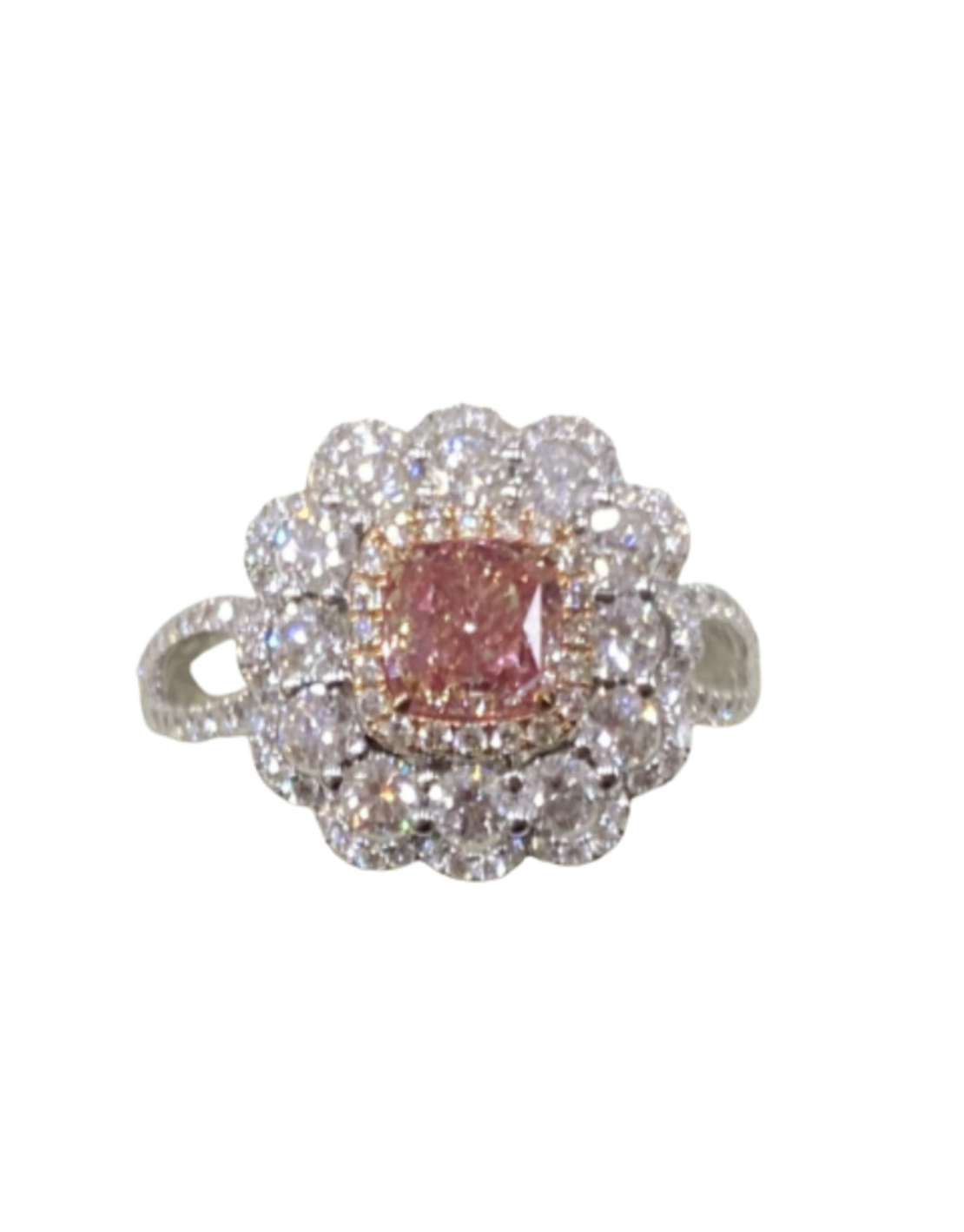 2.21 ct Investment pink diamond ring