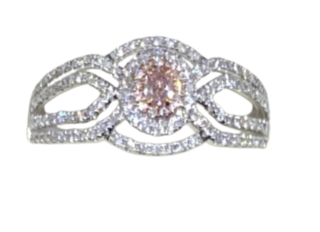 0.46 ct Pink diamond ring