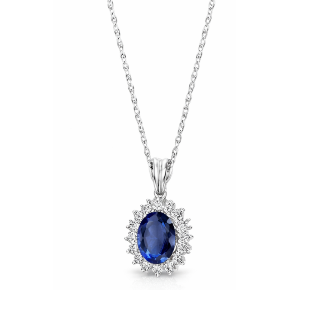 3.36 ct Set with diamonds and sapphires