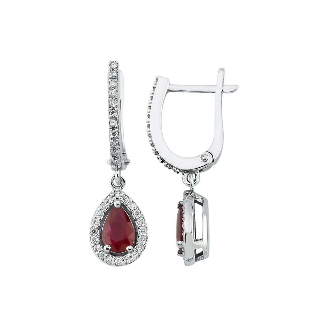 1.61 к Серьги с рубинами и бриллиантами
