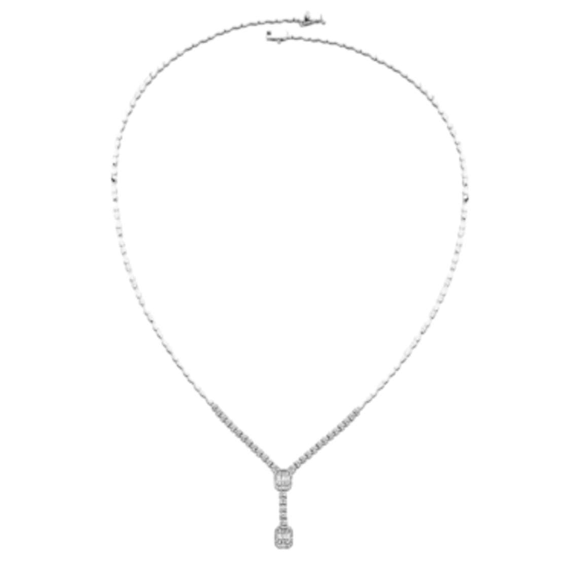 0.94 ct Baguette diamond necklace