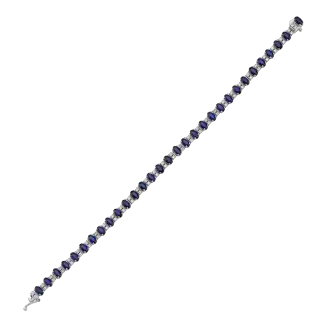 10.47 ct Bracelet with sapphires and diamonds