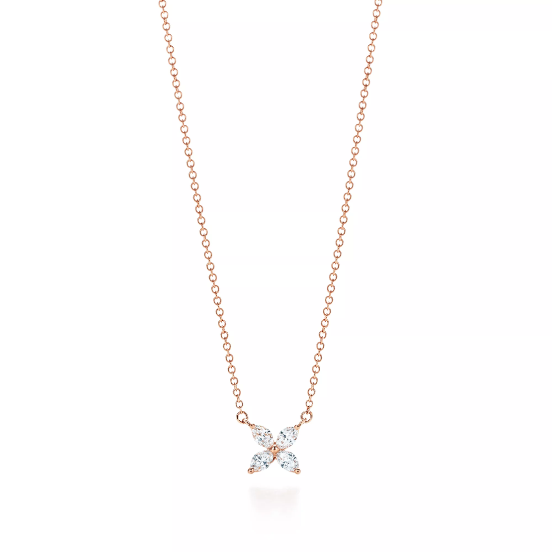 0.64 ct Diamond necklace in rose gold