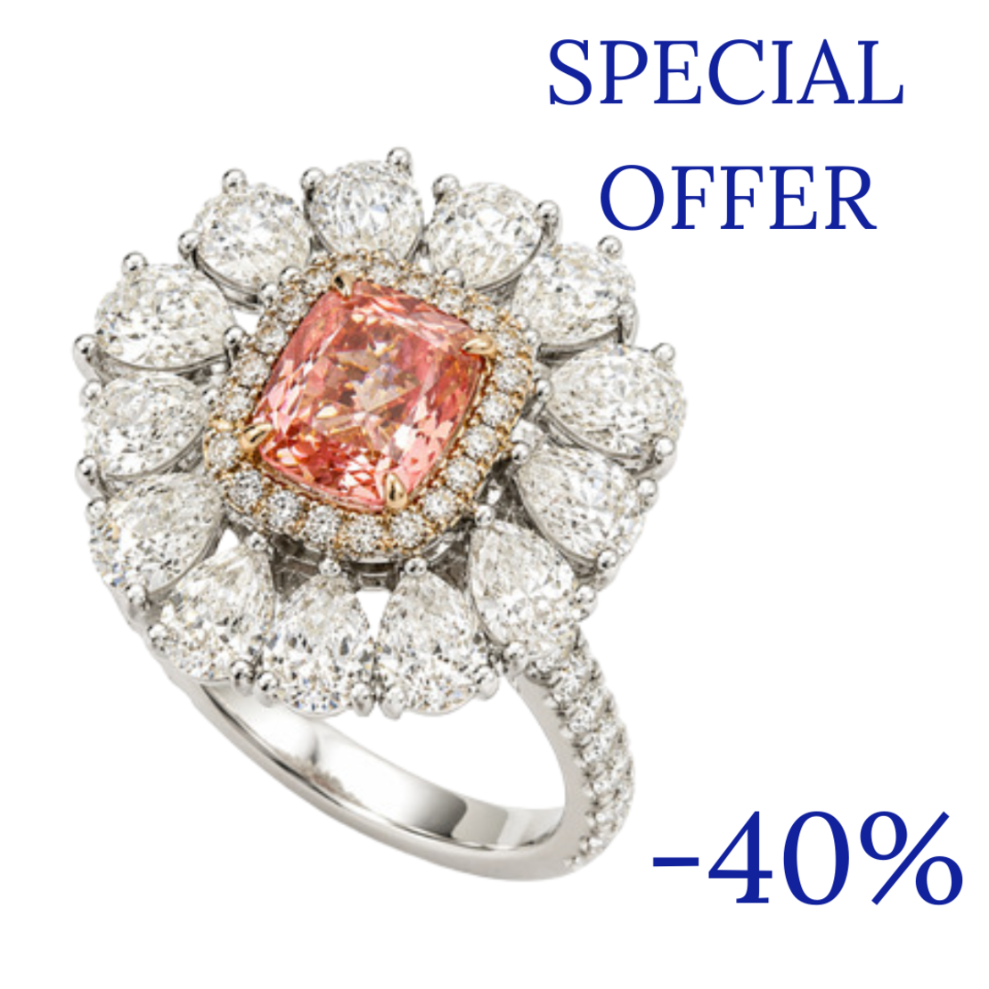 2.37 ct Pink diamond ring