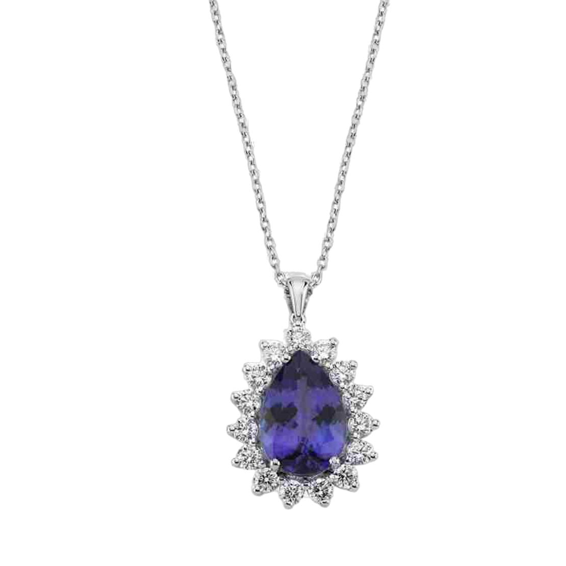 5.70 ct Tanzanite and diamonds necklace