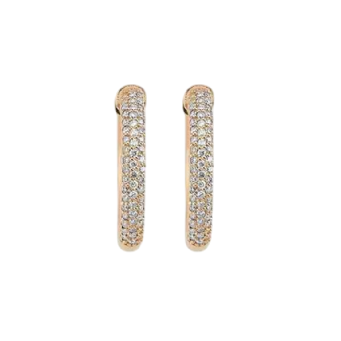 0.46 ct Rose gold diamond hoop earrings