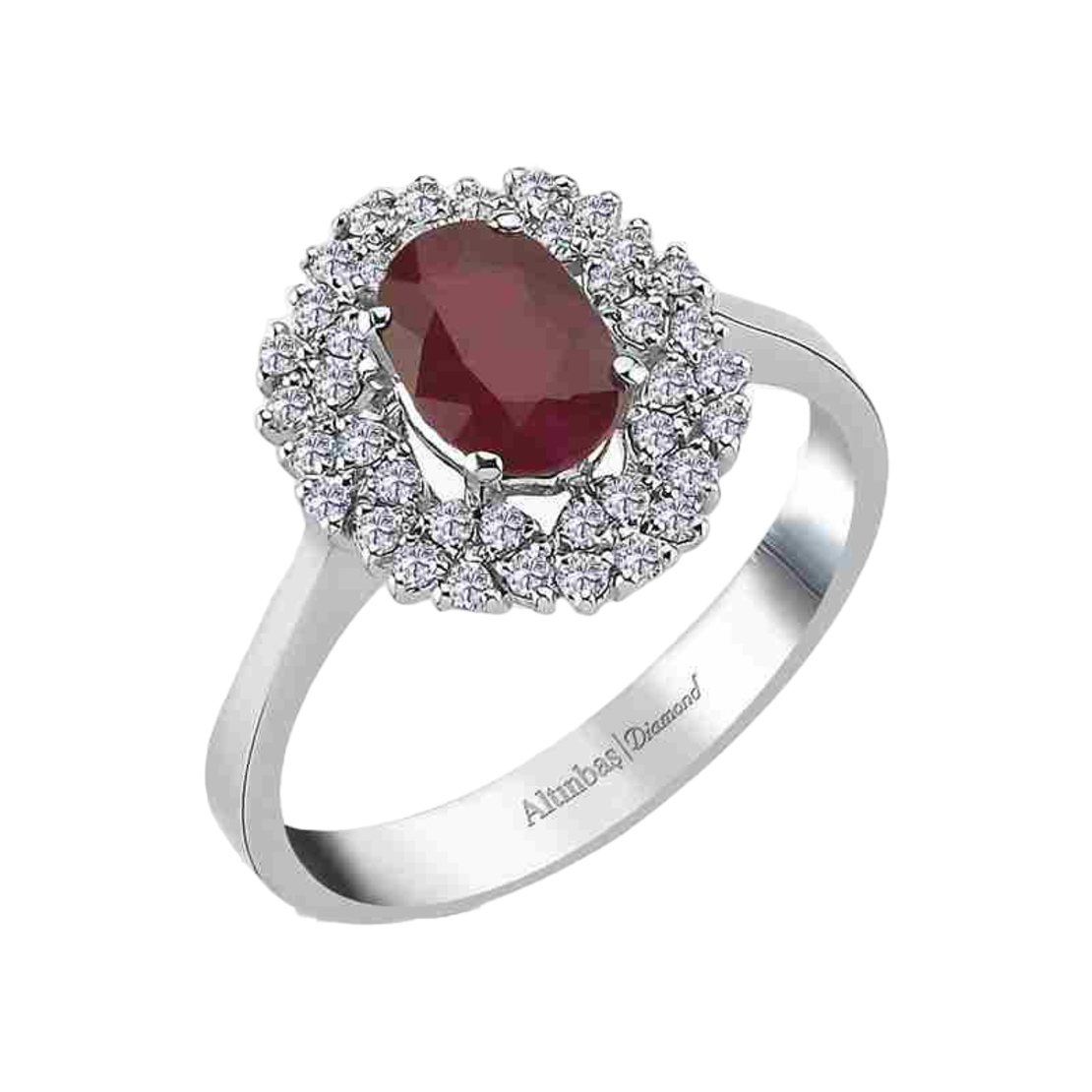 5.19 ct Set with rubies and diamonds
