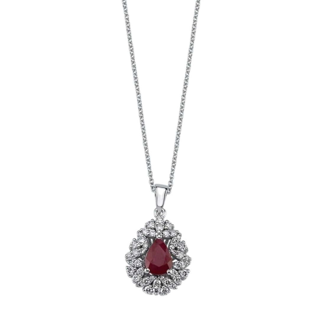 0.76 ct Ruby and diamond necklace