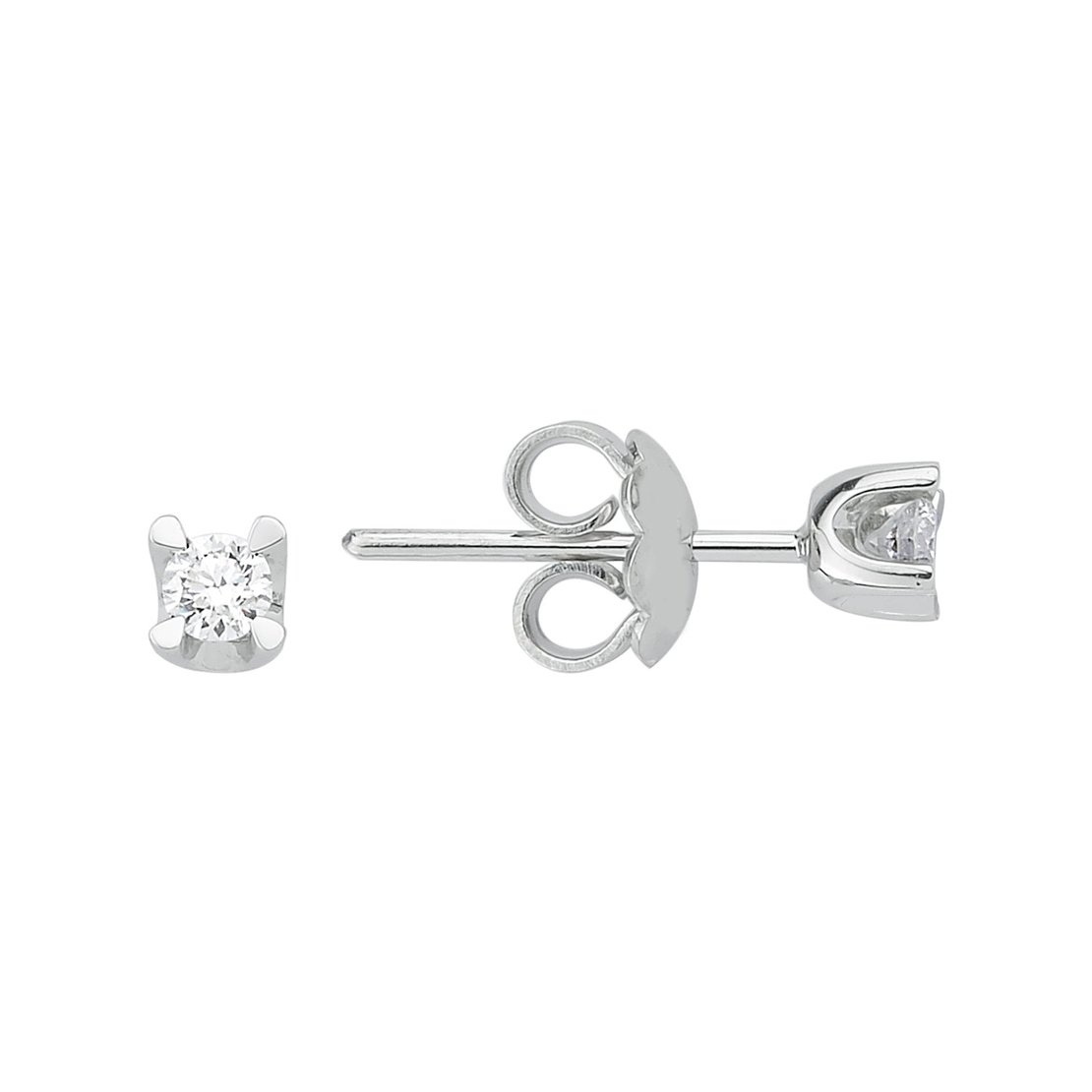 1.01 k Diamond earrings in white gold