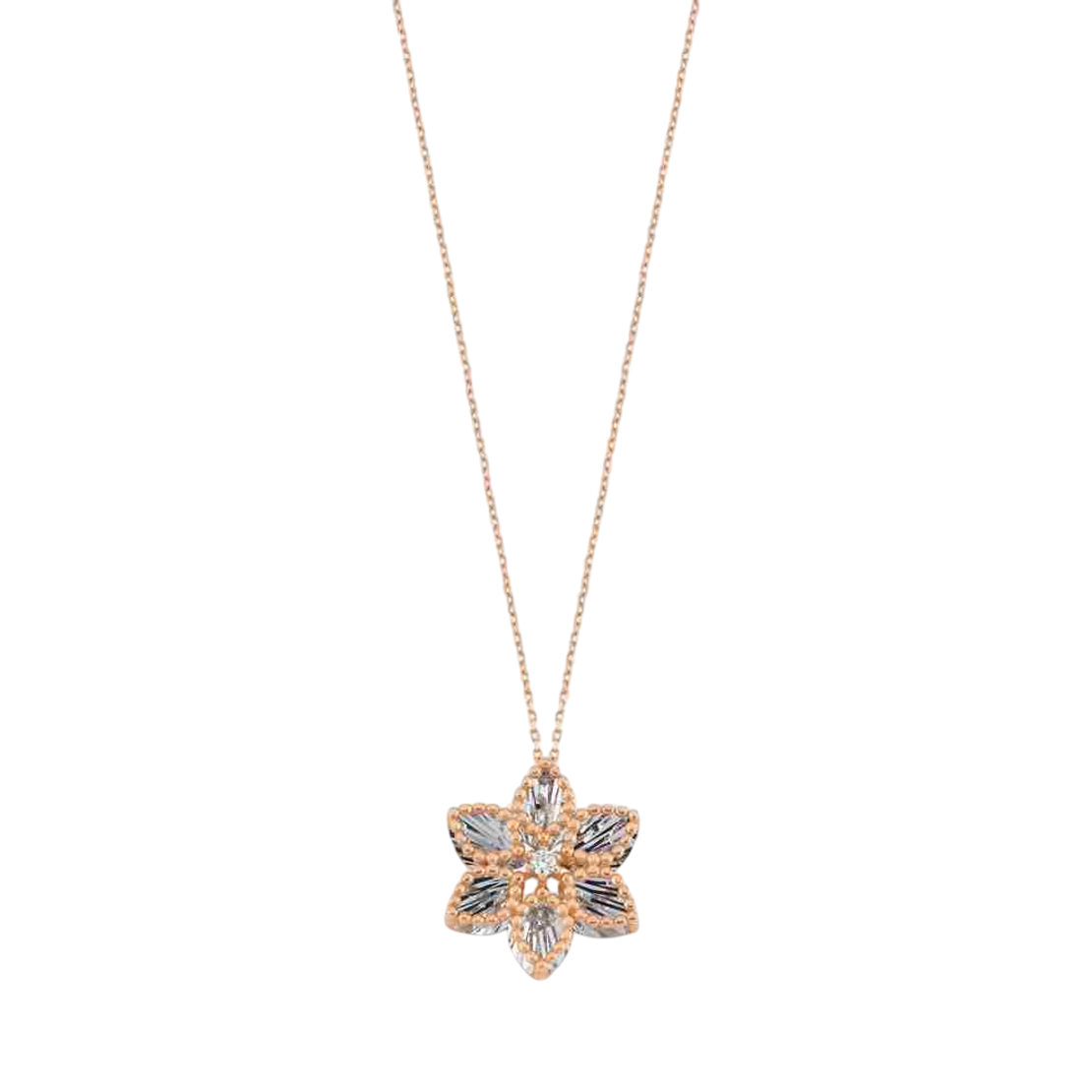 0.03 ct Diamond Necklace in Rose Gold