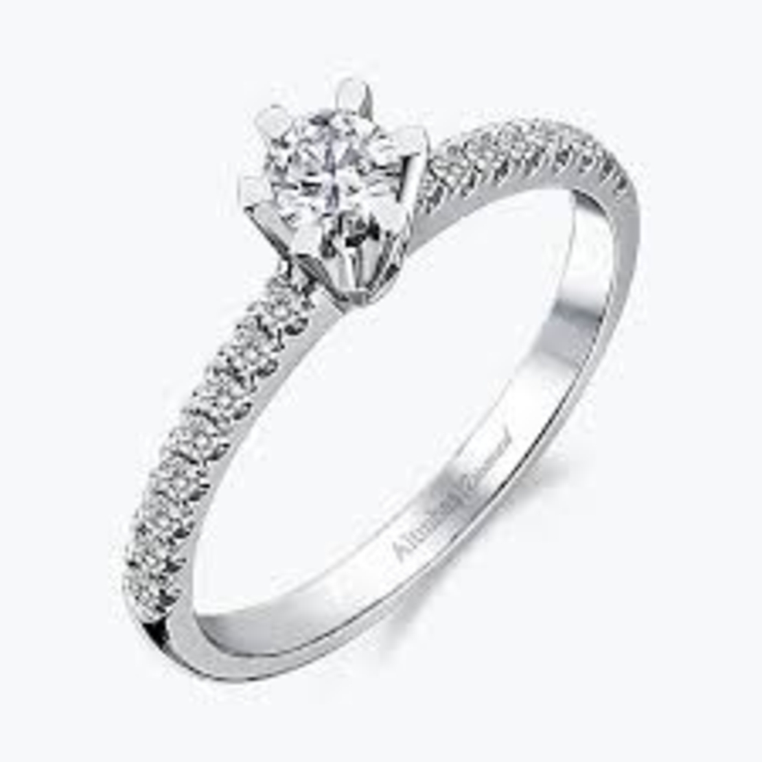 0.61 ct White gold ring with diamonds