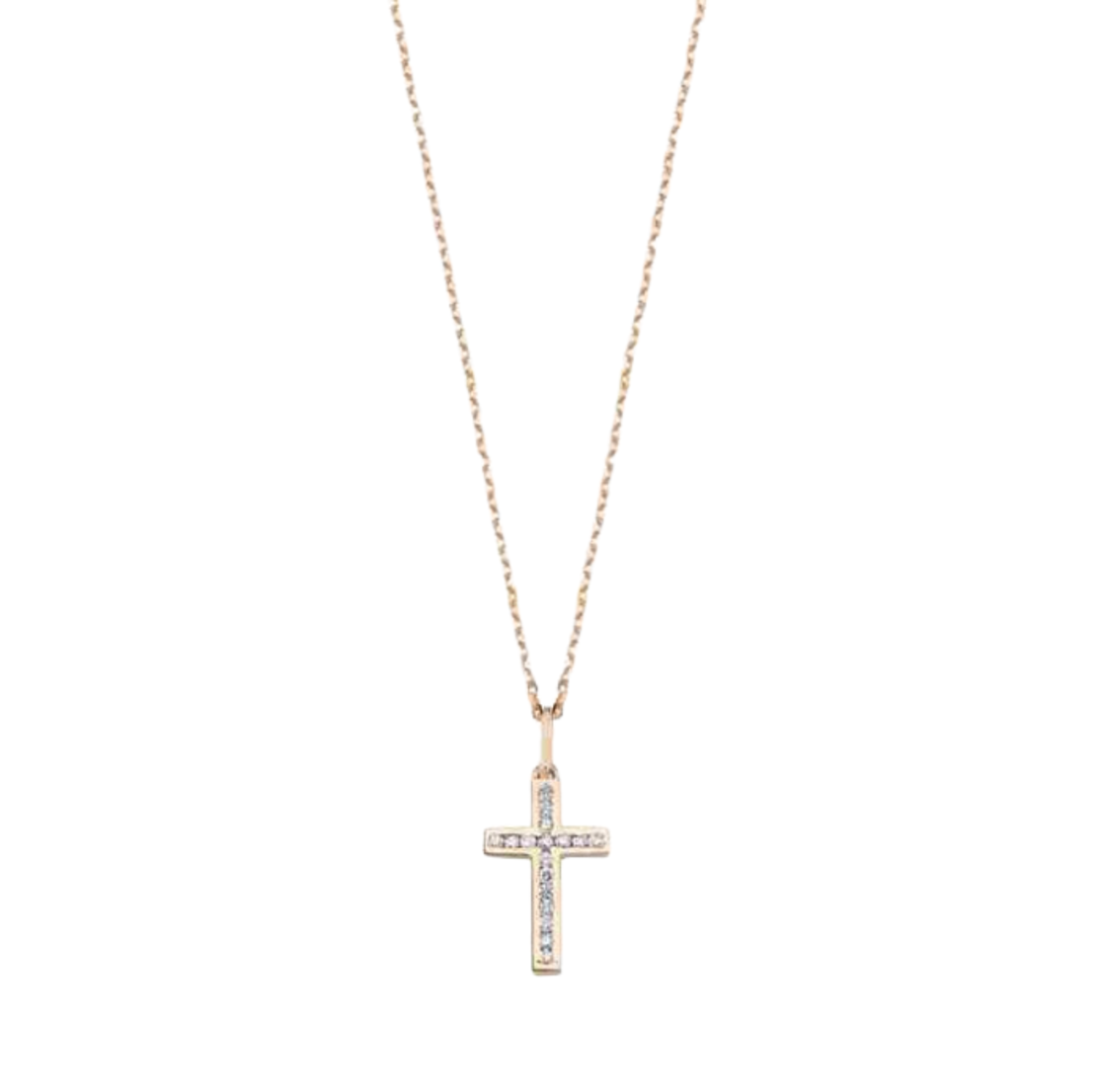 0.07 ct Diamond cross necklace