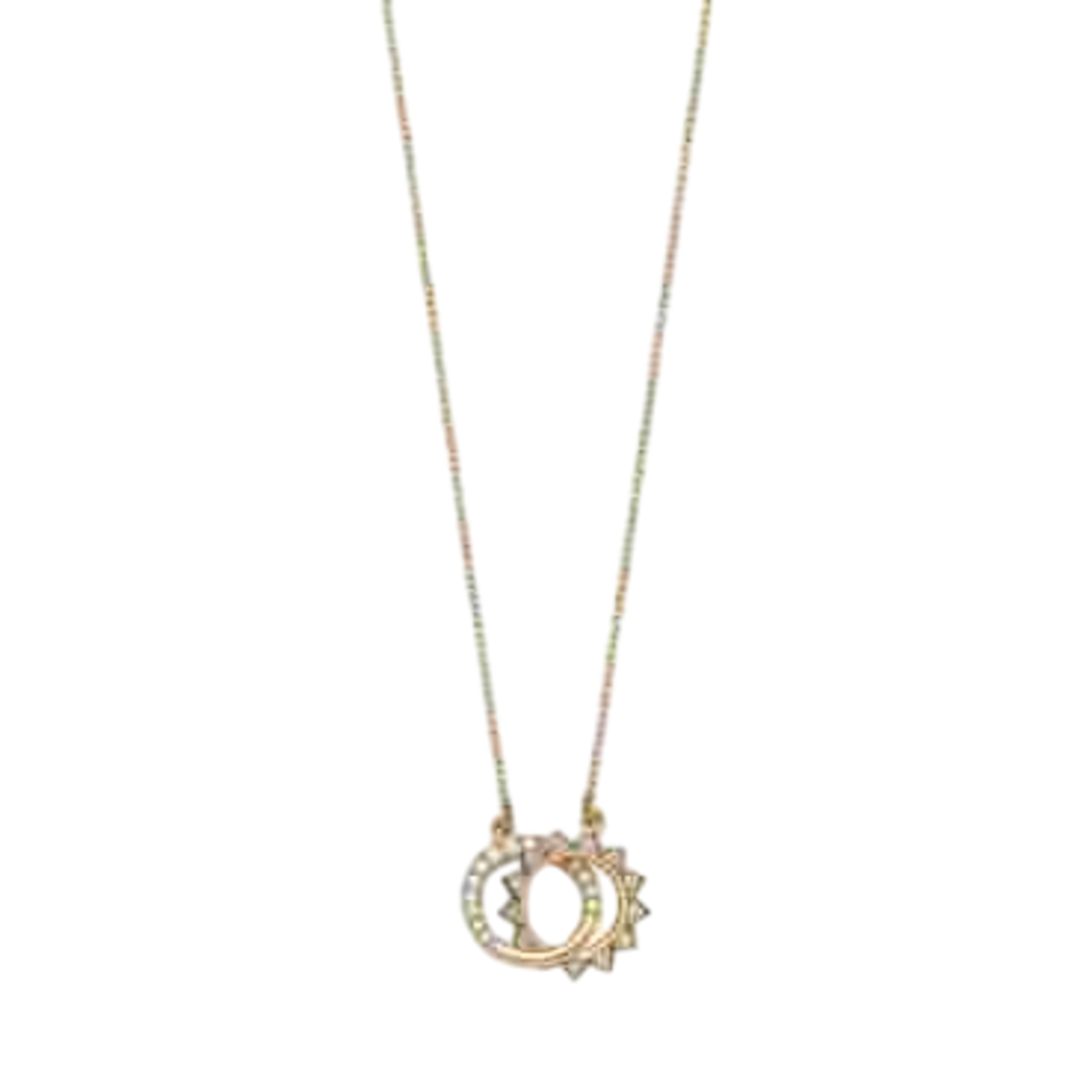0.13 ct Rose gold diamond necklace