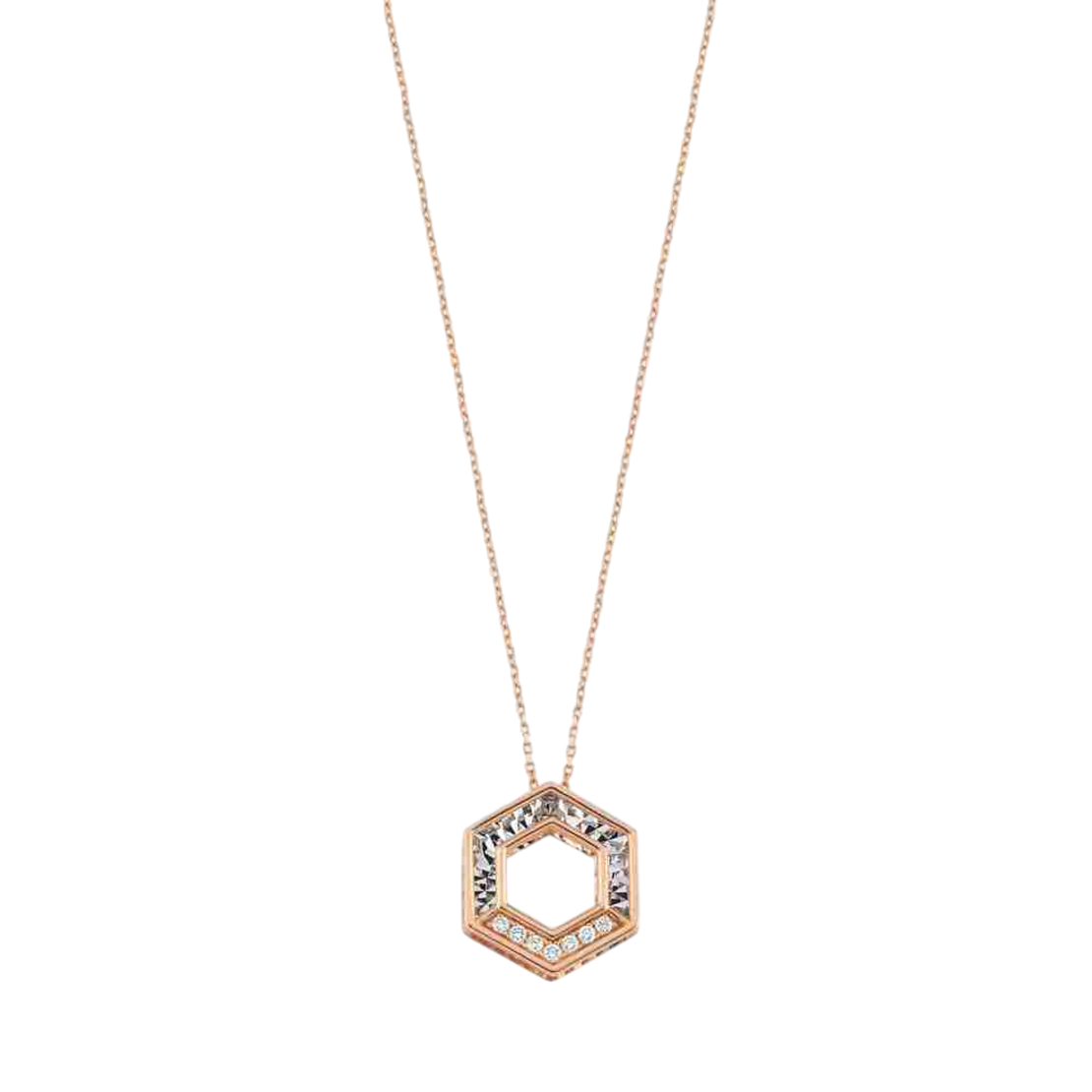 0.06 ct Diamond Necklace in Rose Gold