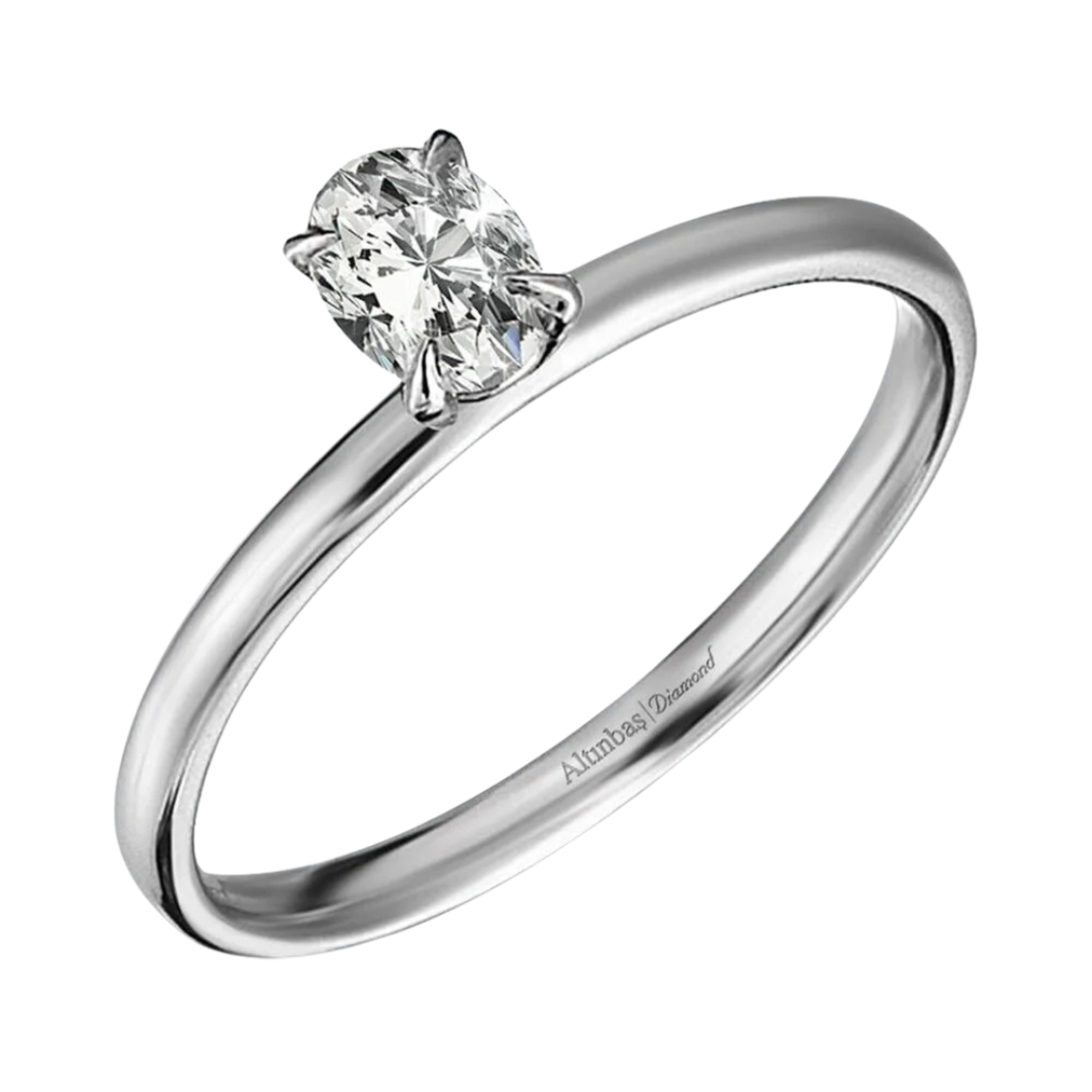 0.40 ct Diamond ring oval cut