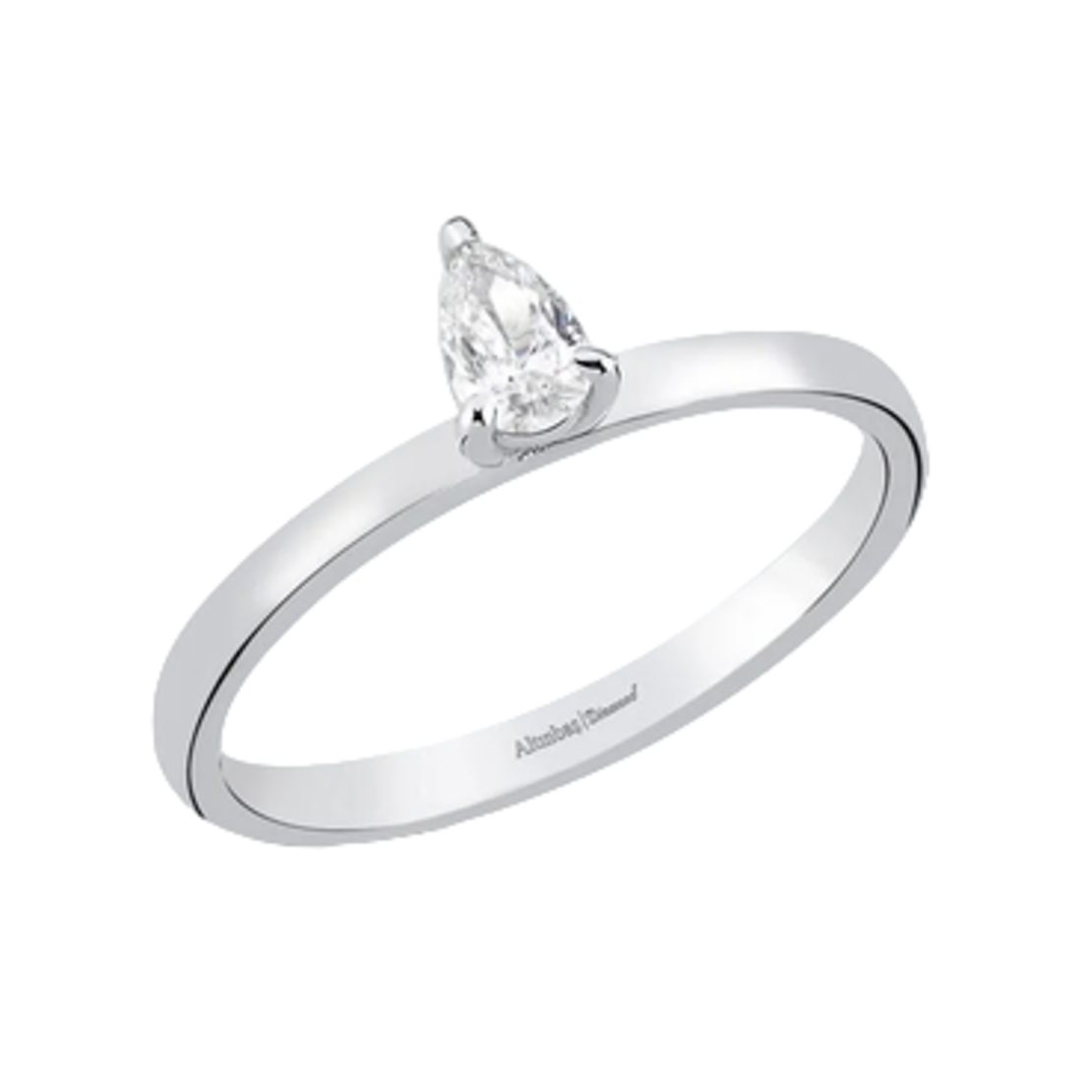 0.70 ct Pear shaped diamond ring