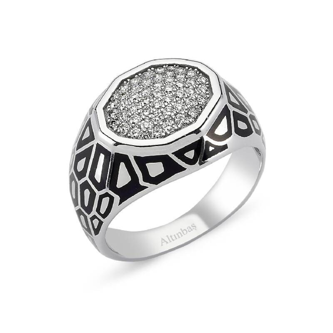 0.50 k Men's ring with diamonds