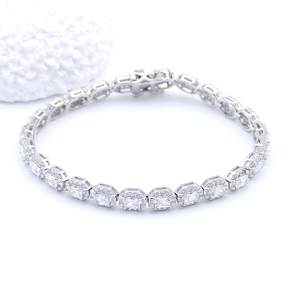 Сребърна тенис гривна 2700000068724 | Колекция Silver Premium