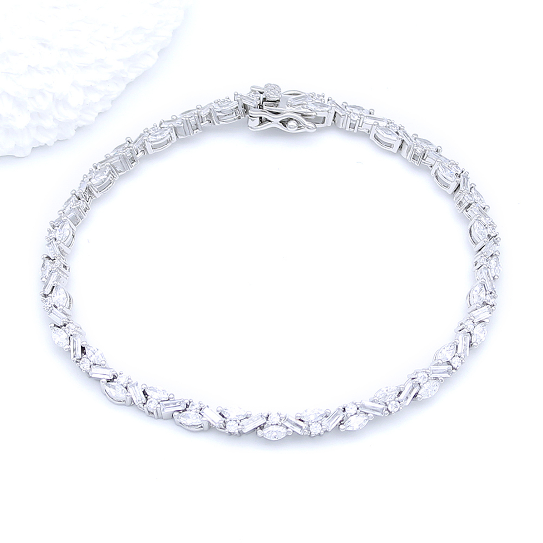 Сребърна тенис гривна 2700000068878 | Колекция Silver Premium