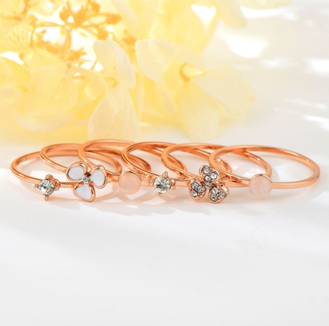 Комплект пръстени розово позлатяване 2500000024436 | Колекция Rose Gold