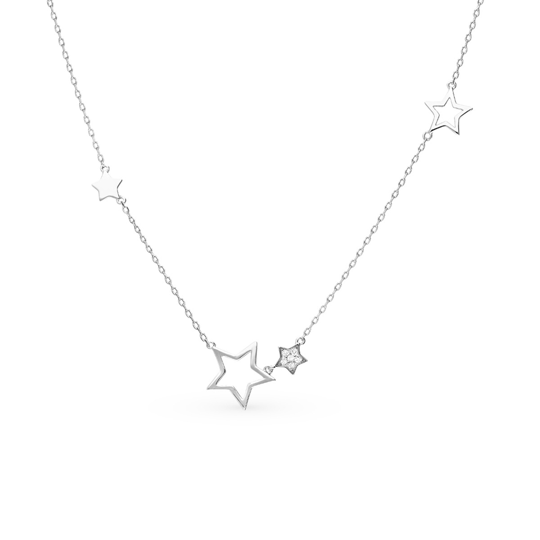 Нежно сребърно колие звезди | колекция Delicate Silver