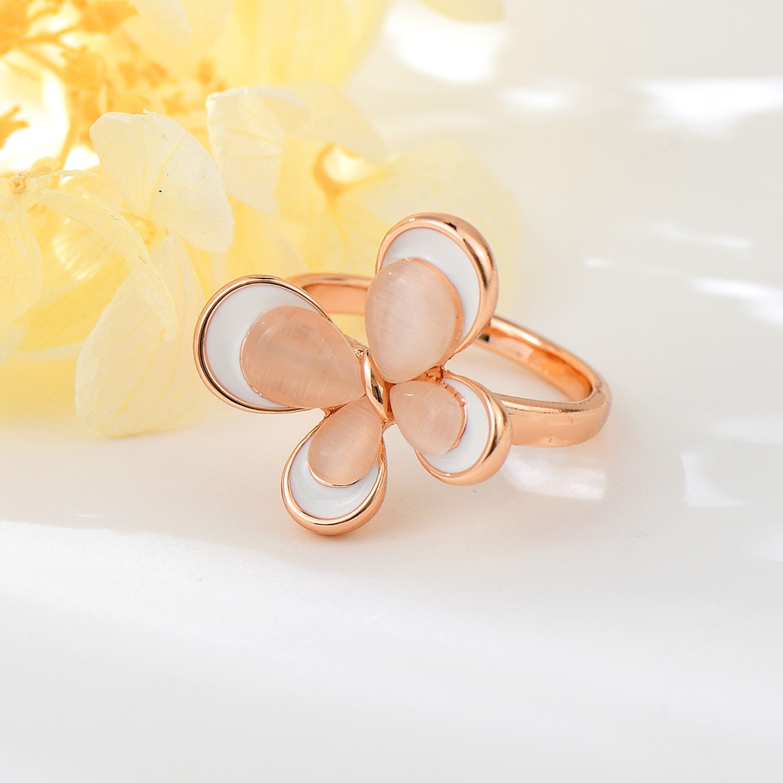 Пръстен розово позлатяване пеперуда K300440R | Колекция Rose Gold