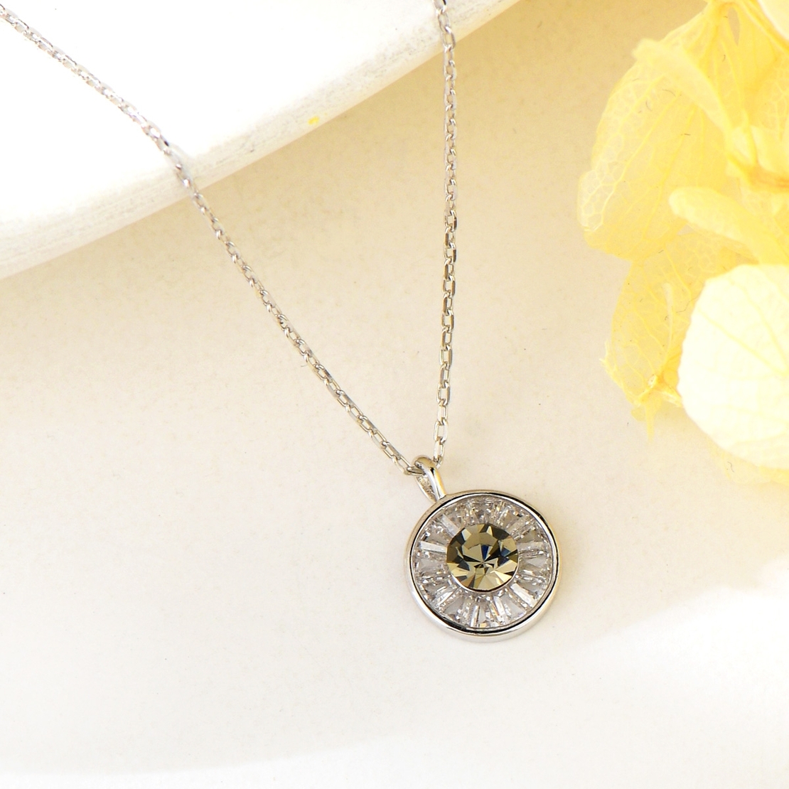 Сребърно колие с кристали 2700000043561 | колекция Delicate Silver