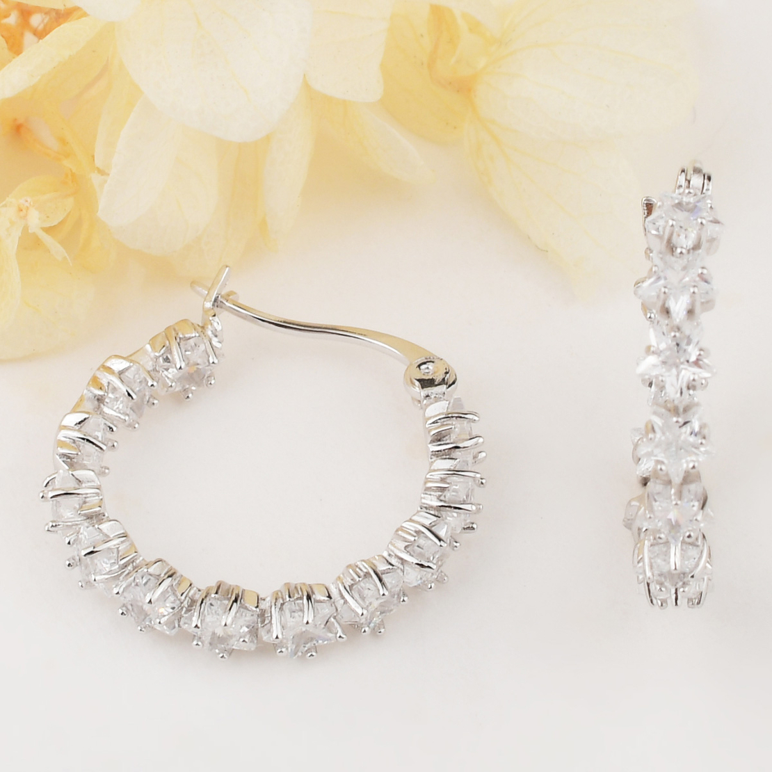 Ежедневни сребърни обеци халки 2700000062890 | колекция Delicate Silver