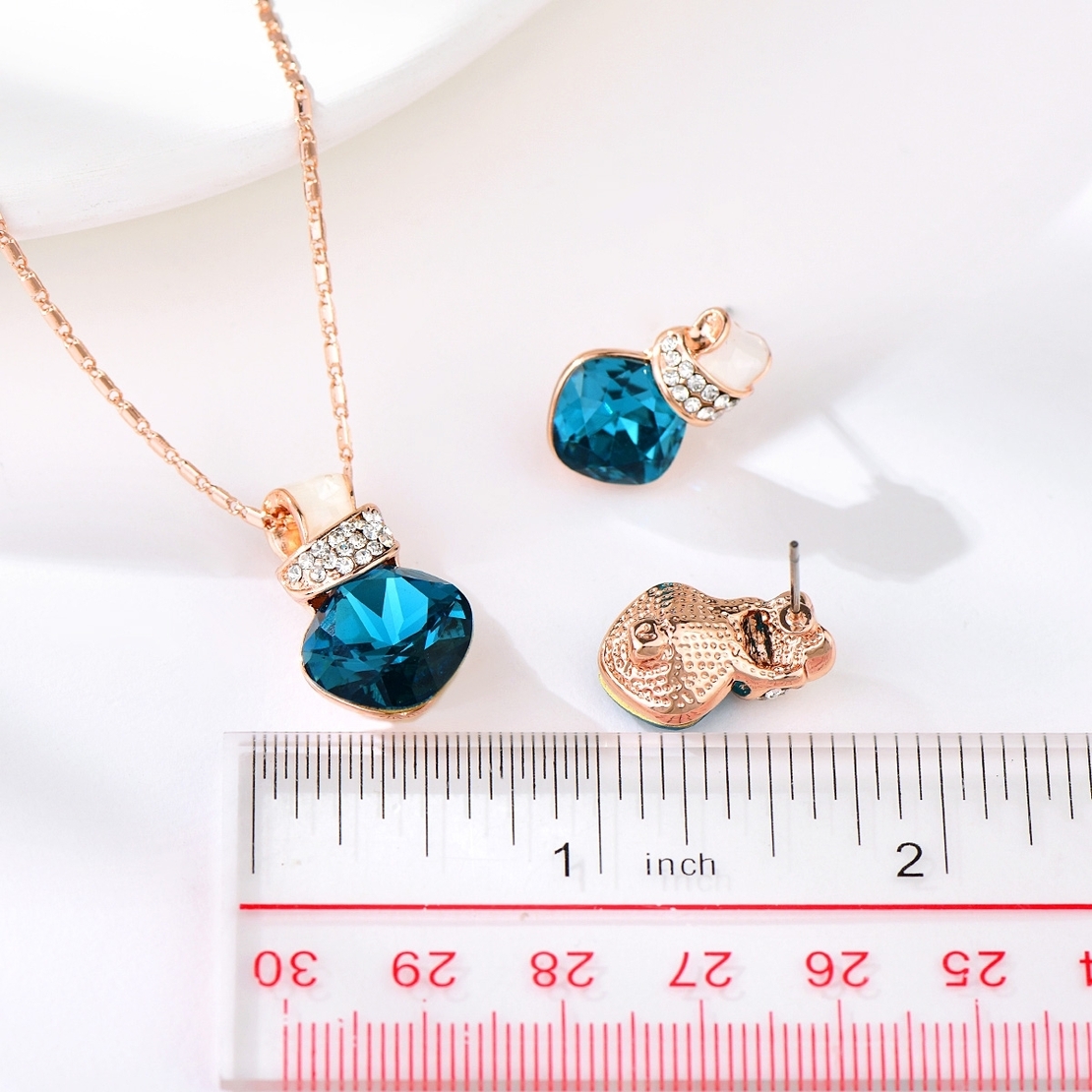 Комплект розово позлатяване с кристали Swarovski 2600000014717 | Колекция Rose Gold