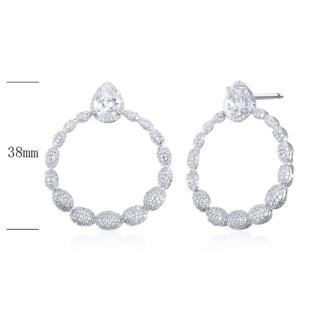 Сребърни обеци 2700000019276 | Колекция Silver Premium